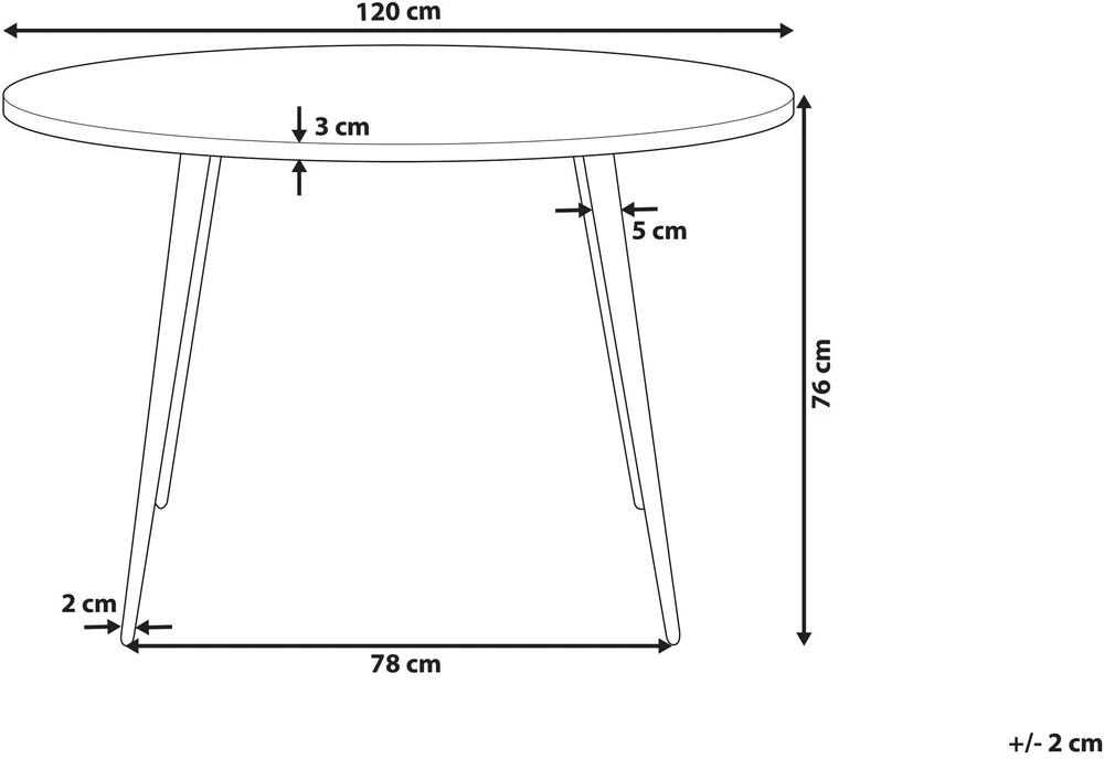 Beliani Valgomojo stalas ODEON baltas marmuras 120 cm