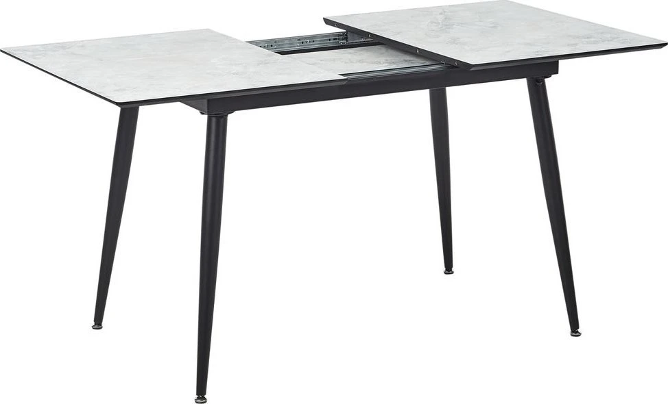Beliani Valgomojo stalas EFTALIA baltas marmuras 120/150 cm 80 cm