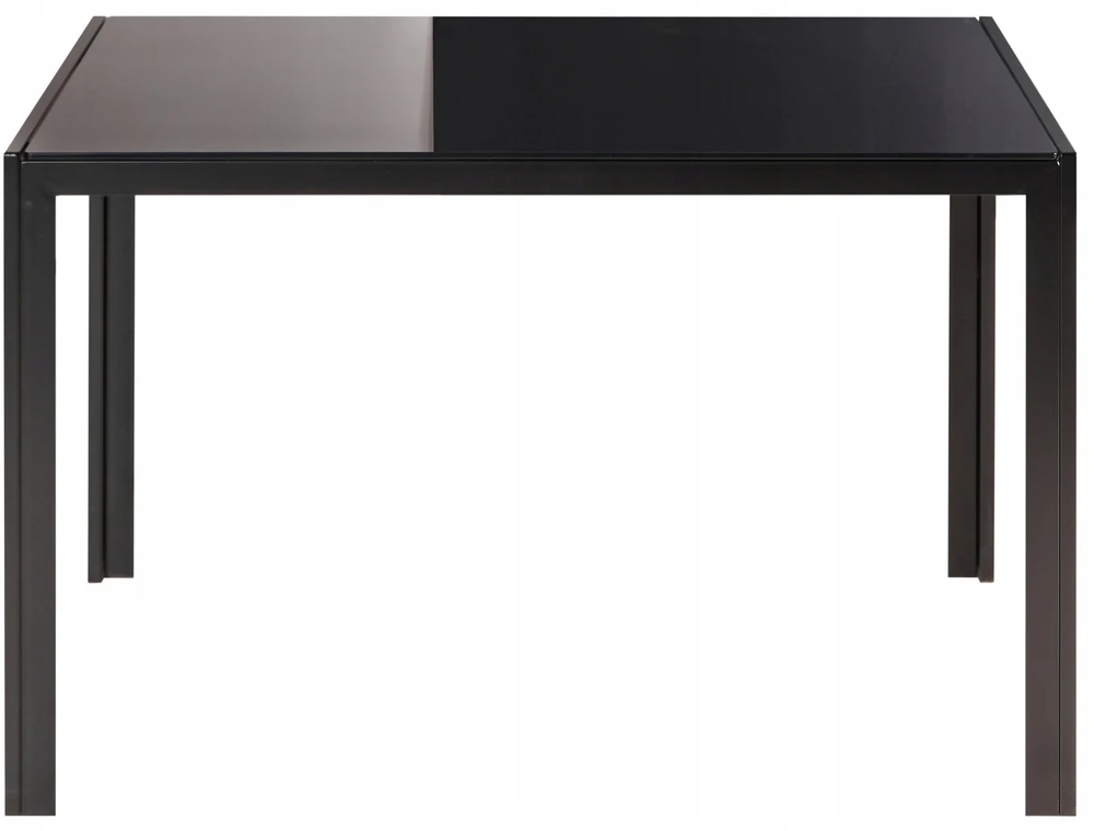 Beliani Valgomojo stalas LAVOS, juodas, 120 cm x 80 cm, grūdintas stiklas