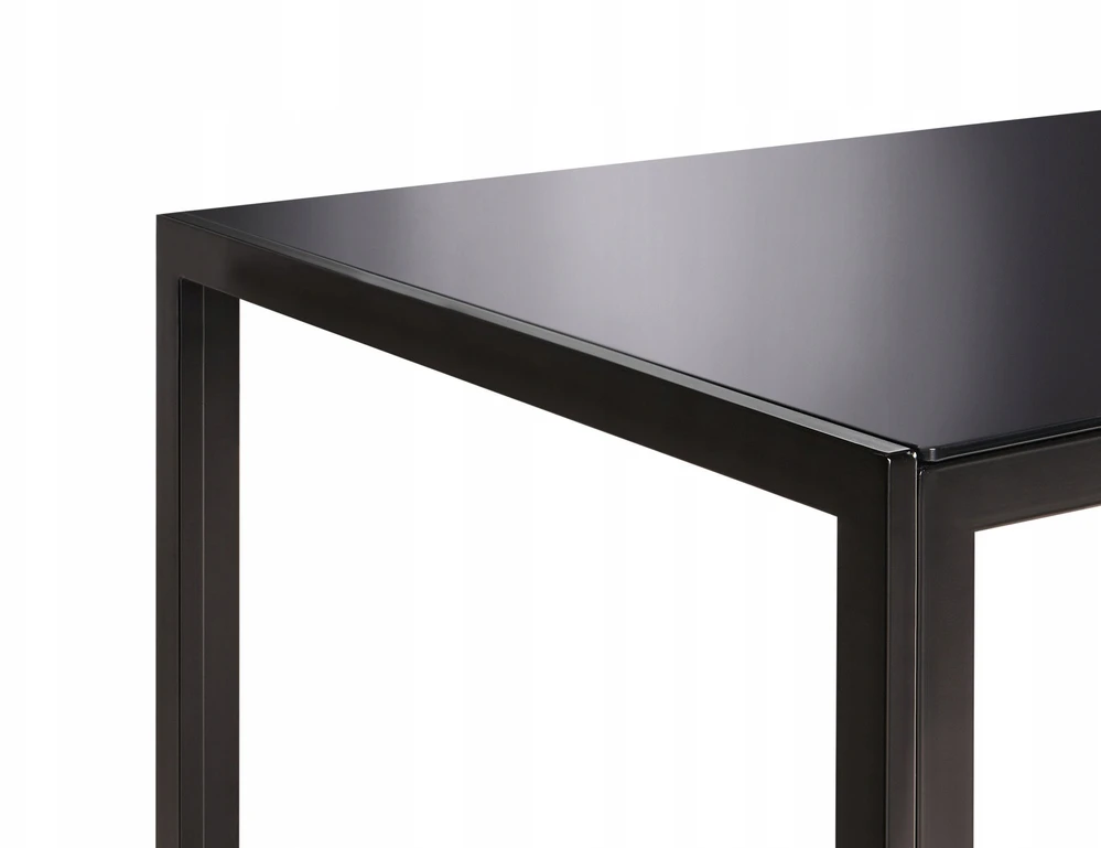 Beliani Valgomojo stalas LAVOS, juodas, 120 cm x 80 cm, grūdintas stiklas