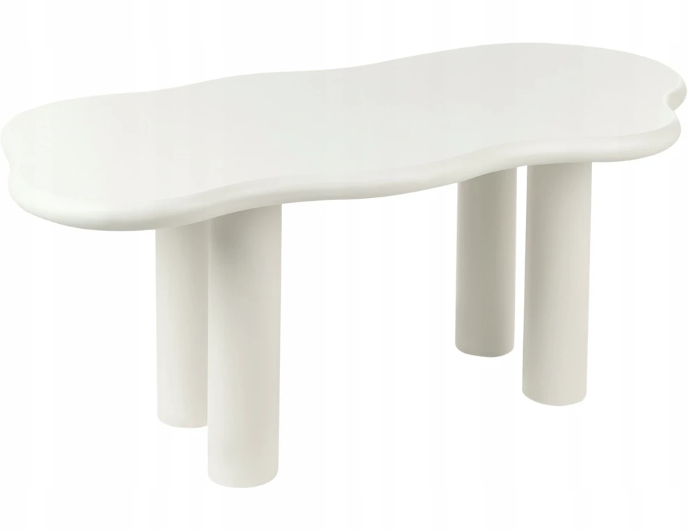 Beliani Valgomojo stalas ONDLE balta 188 cm 94 cm