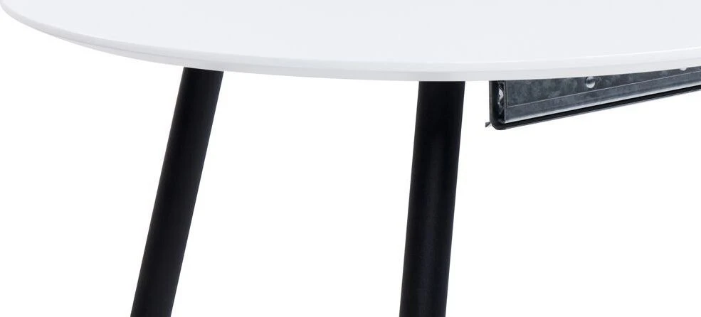 Beliani Išskleidžiamas valgomojo stalas STAVERTON baltas 120/160 cm 80 cm