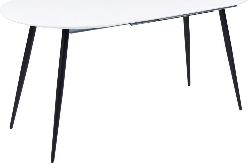 Beliani Išskleidžiamas valgomojo stalas STAVERTON baltas 120/160 cm 80 cm