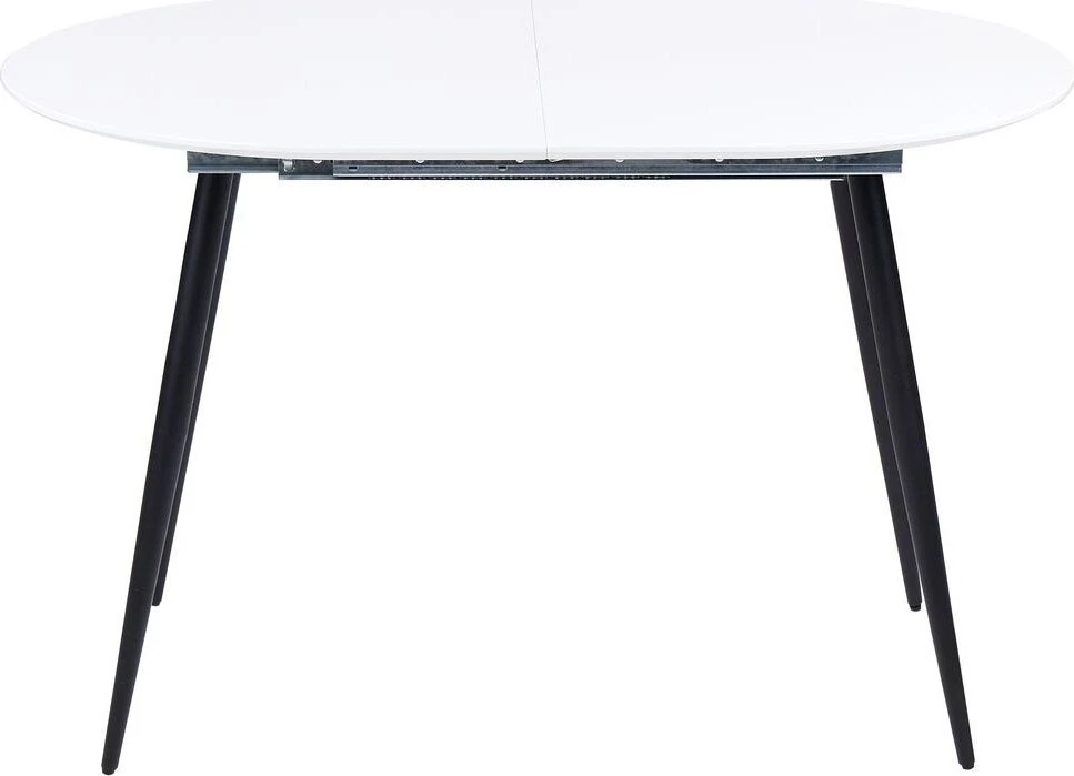 Beliani Išskleidžiamas valgomojo stalas STAVERTON baltas 120/160 cm 80 cm