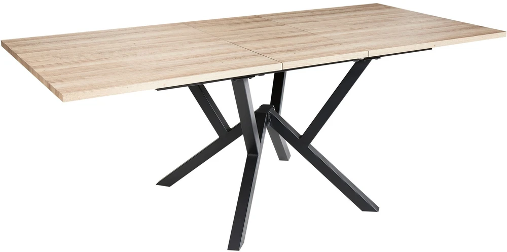 Beliani Išskleidžiamas valgomojo stalas ANSELL šviesiai rudas 160/200 cm 90 cm