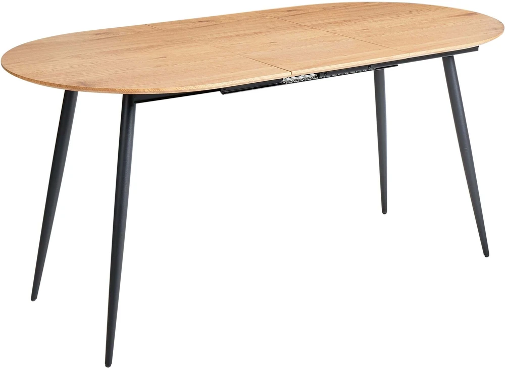 Beliani Išskleidžiamas valgomojo stalas CLAVET šviesiai rudas 120/160 cm 80 cm