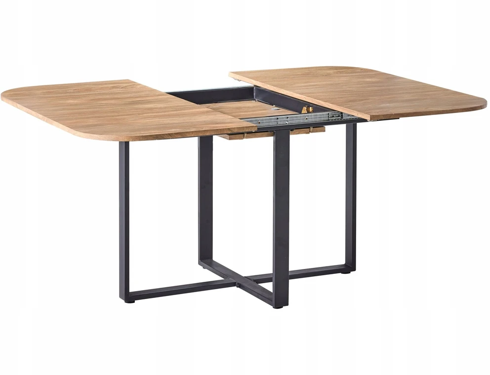Beliani Išskleidžiamas valgomojo stalas COOPER, rudas, 120/160 cm