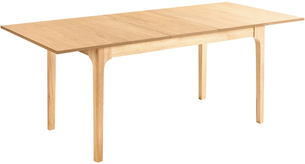 Beliani Išskleidžiamas valgomojo stalas DELMAS Šviesus uosio atspalvis 160/200 cm 90 cm