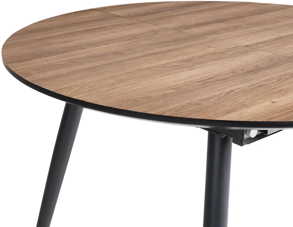 Beliani Išskleidžiamas valgomojo stalas SENIAC rudas 110/150 cm 112 cm