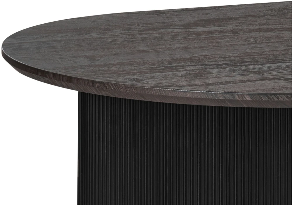 Beliani Valgomojo stalas SAVORY juodas 180 cm 90 cm