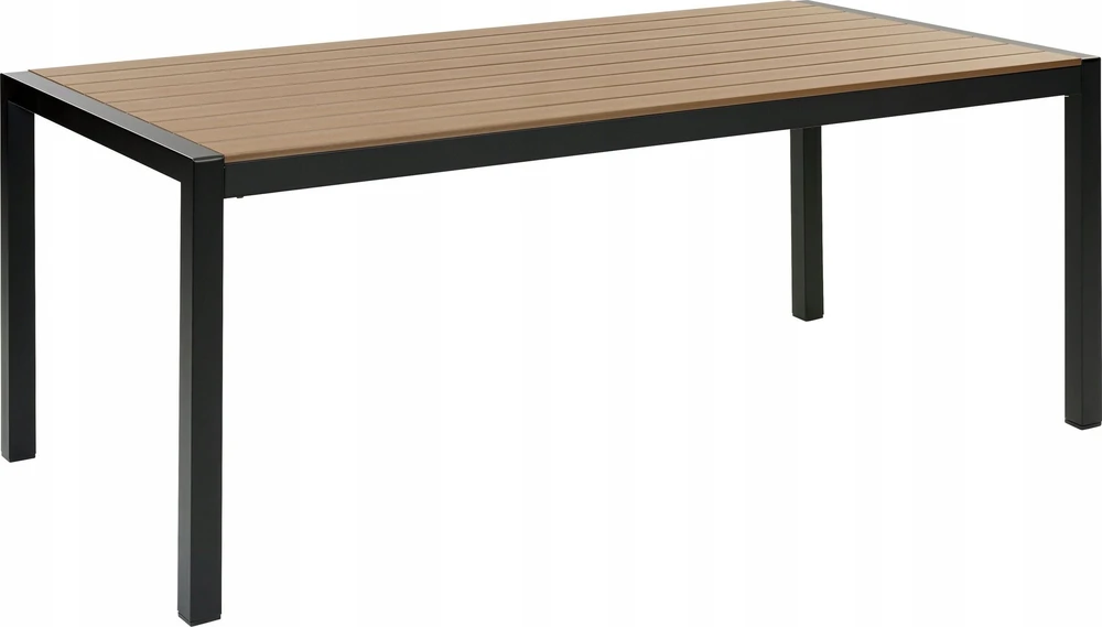 Beliani Sodo stalas VERNIO 180 cm 90 cm metalinis rudas/juodas