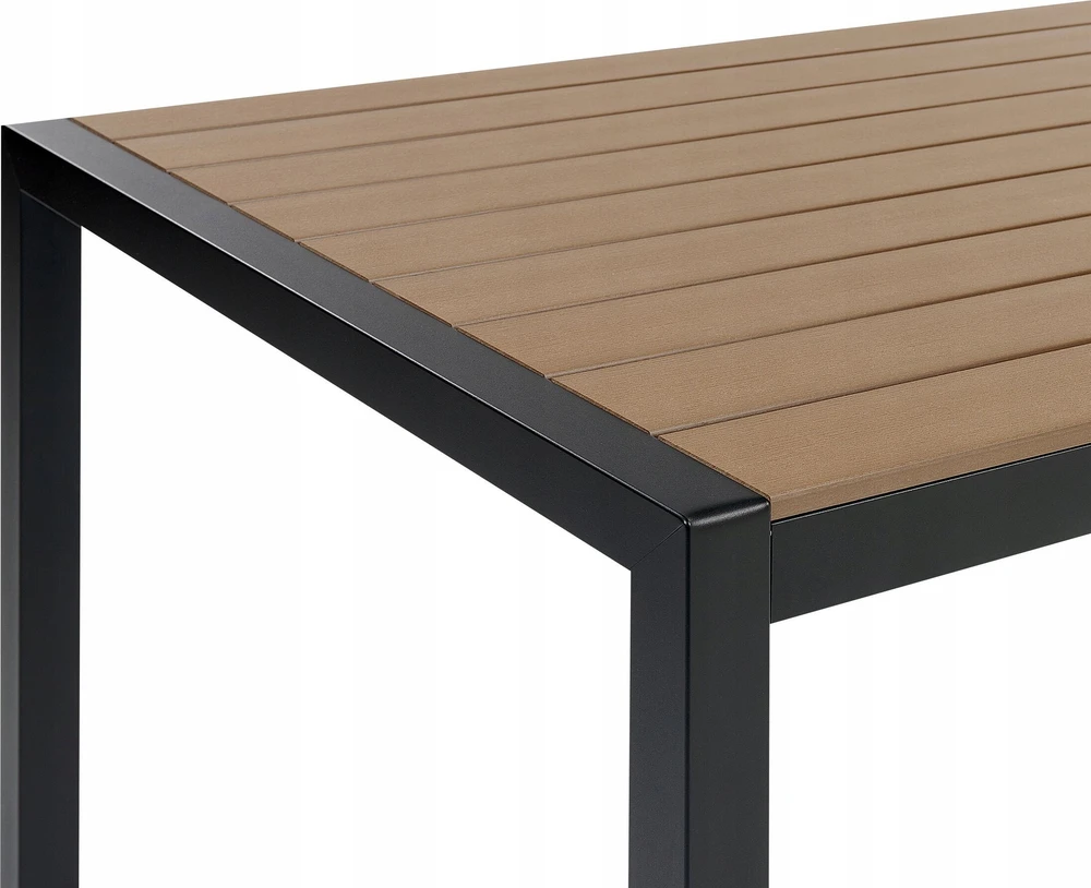 Beliani Sodo stalas VERNIO 180 cm 90 cm metalinis rudas/juodas