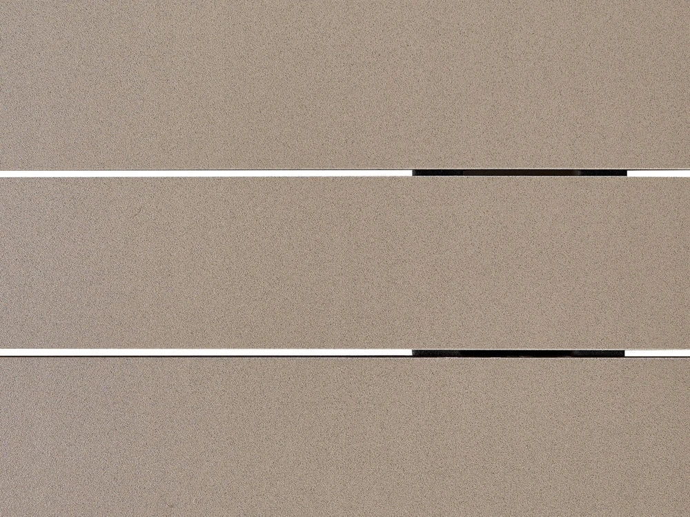 Beliani Sodo stalas CASCAIS 200 cm 105 cm Metalinis smėlio spalvos