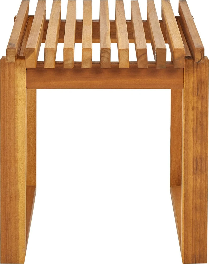 Beliani Sodo staliukas BELLANO 35 cm 40 cm, akacijos mediena, rudas