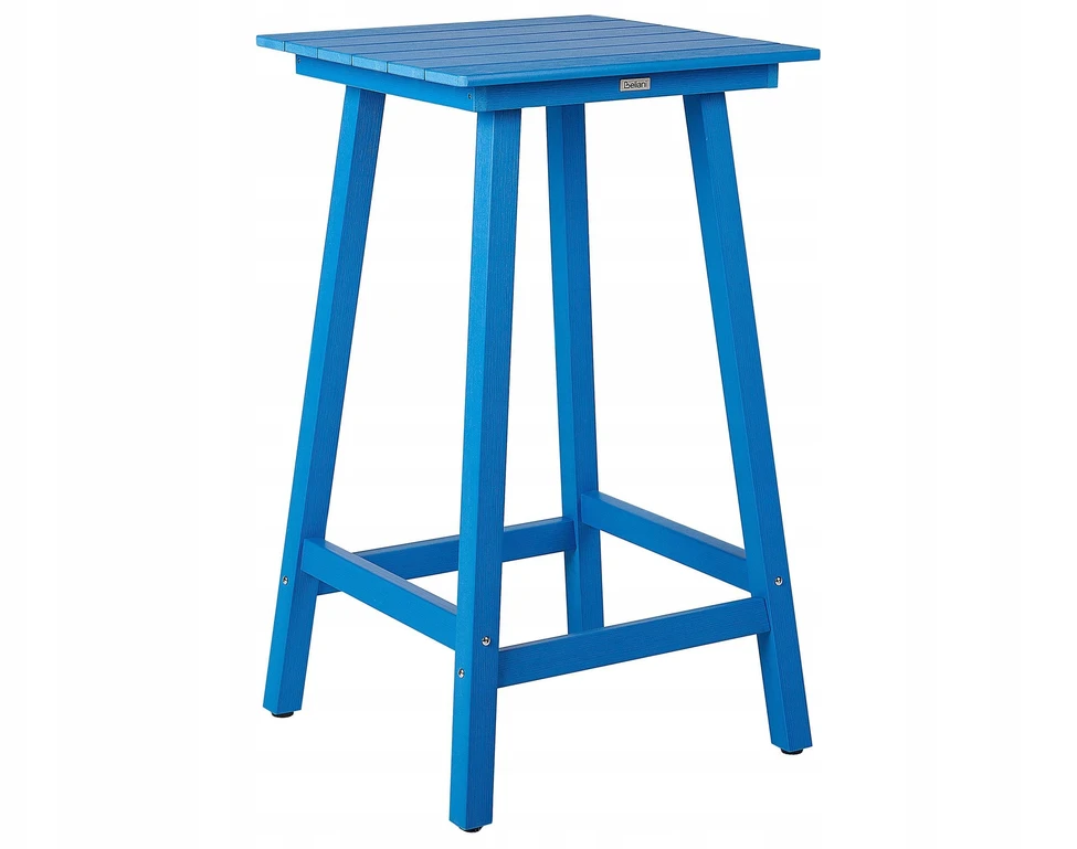 Beliani Sodo baro stalas ADIRONDACK 60 cm 59 cm sintetinė medžiaga mėlynas