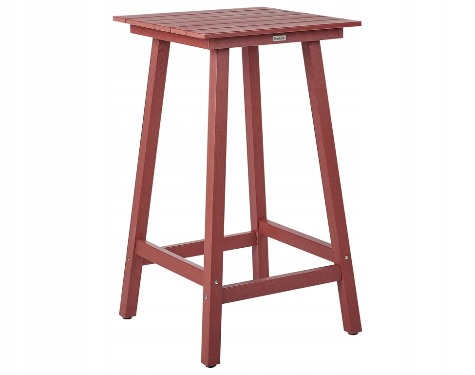 Beliani Sodo baro stalas ADIRONDACK 60 cm 59 cm sintetinis audinys raudonas