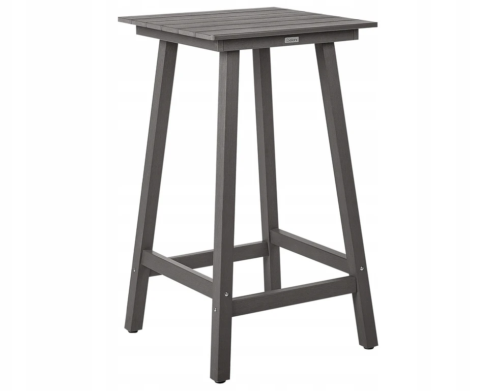 Beliani Barinis sodo staliukas ADIRONDACK 60 cm 59 cm sintetinė medžiaga tamsiai pilkas