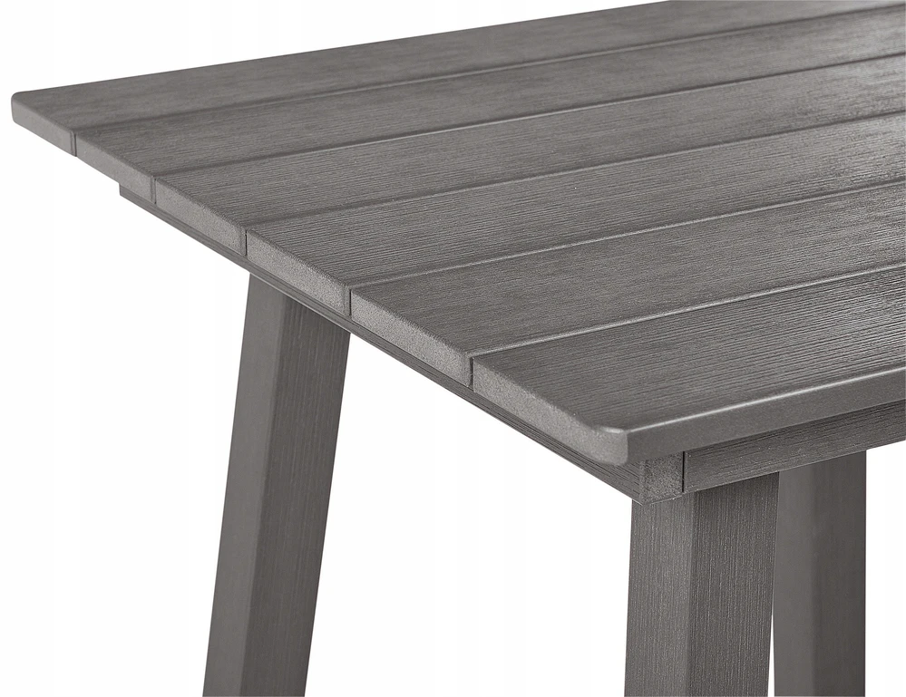 Beliani Barinis sodo staliukas ADIRONDACK 60 cm 59 cm sintetinė medžiaga tamsiai pilkas
