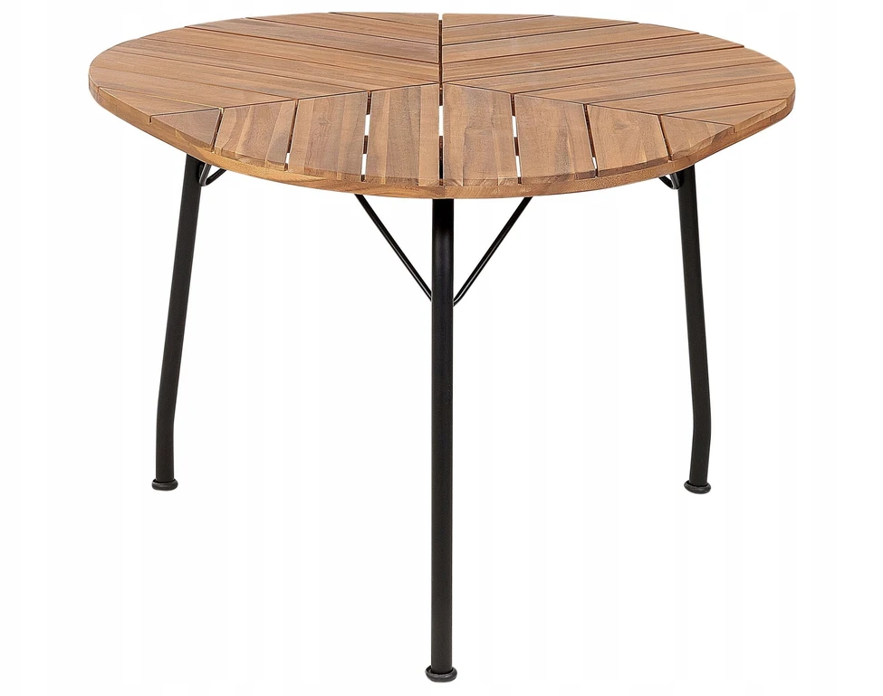Beliani Sodo stalas VARENNA 106 cm 103 cm akacijos mediena rudas