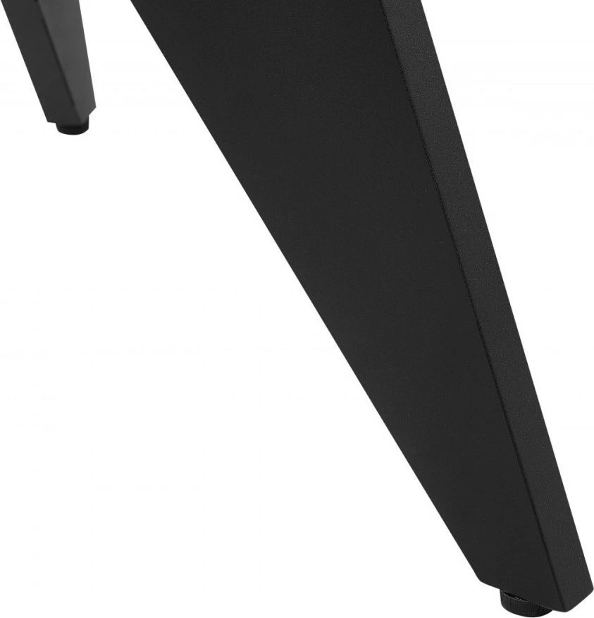 Beliani Sodo stalas OLMETTO 83 cm 110 cm stiklinis juodas