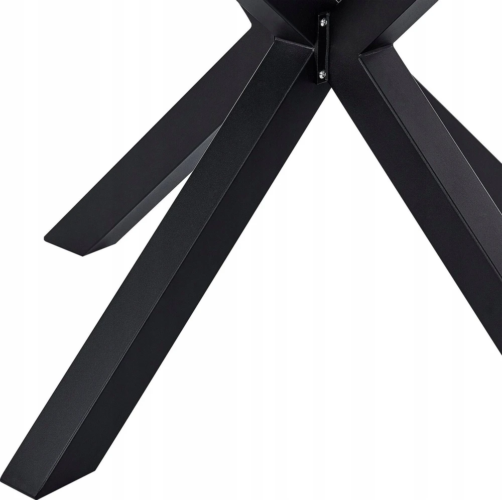 Beliani Sodo stalas MALETTO 120 cm, stiklinis, juodas