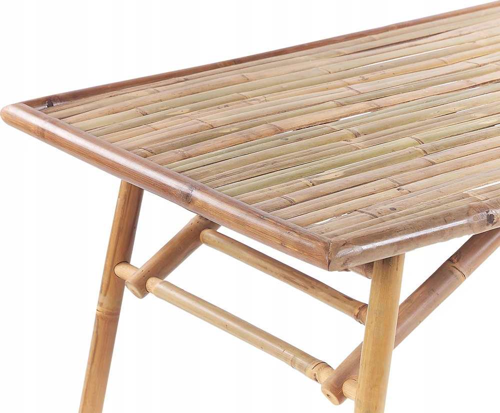 Beliani Sodo stalas MOLISE 120 cm 69 cm Bambukas Šviesiai rudas