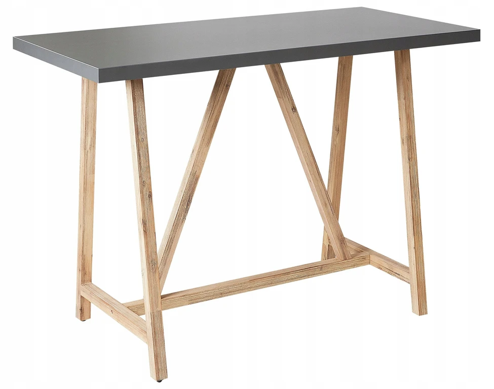 Beliani Sodo baro stalas TALAMONE 140 cm 70 cm pilkas
