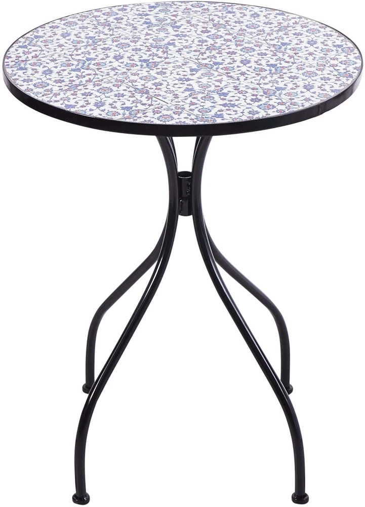 Beliani Bistro staliukas CAMPRENA 60 cm 60 cm metalinis juodas