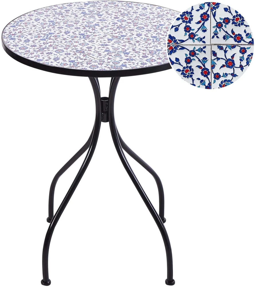 Beliani Bistro staliukas CAMPRENA 60 cm 60 cm metalinis juodas
