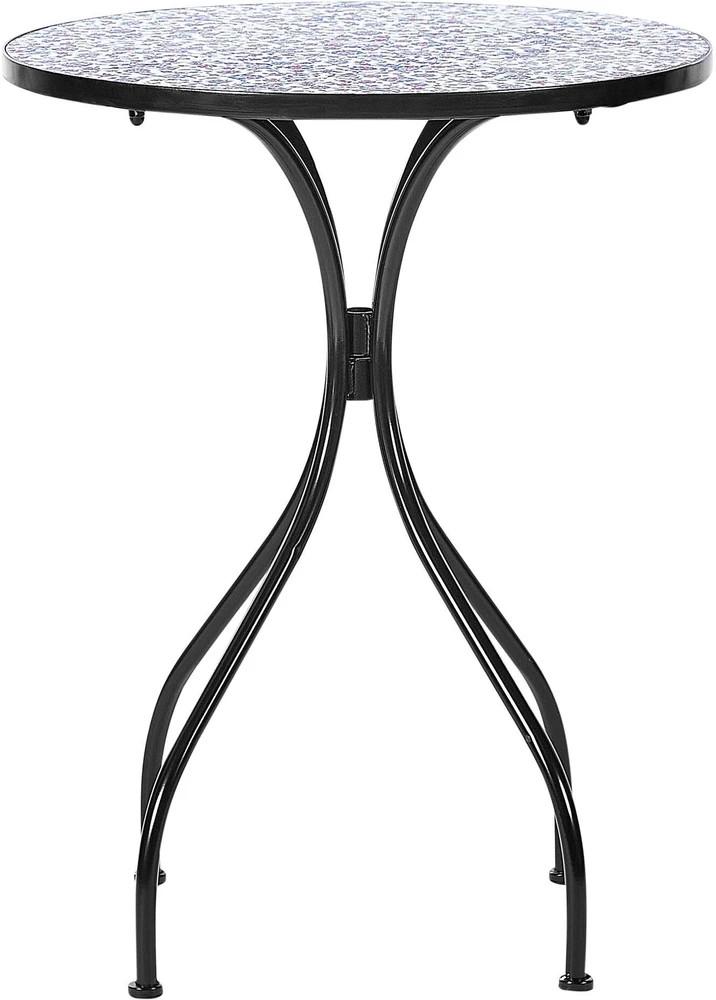 Beliani Bistro staliukas CAMPRENA 60 cm 60 cm metalinis juodas