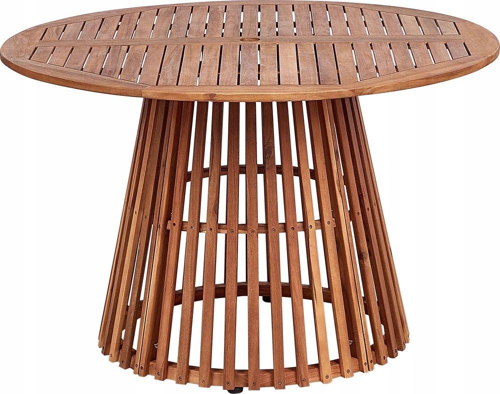 Beliani Sodo stalas AGELLO 120 cm 120 cm Akacijos mediena Ruda