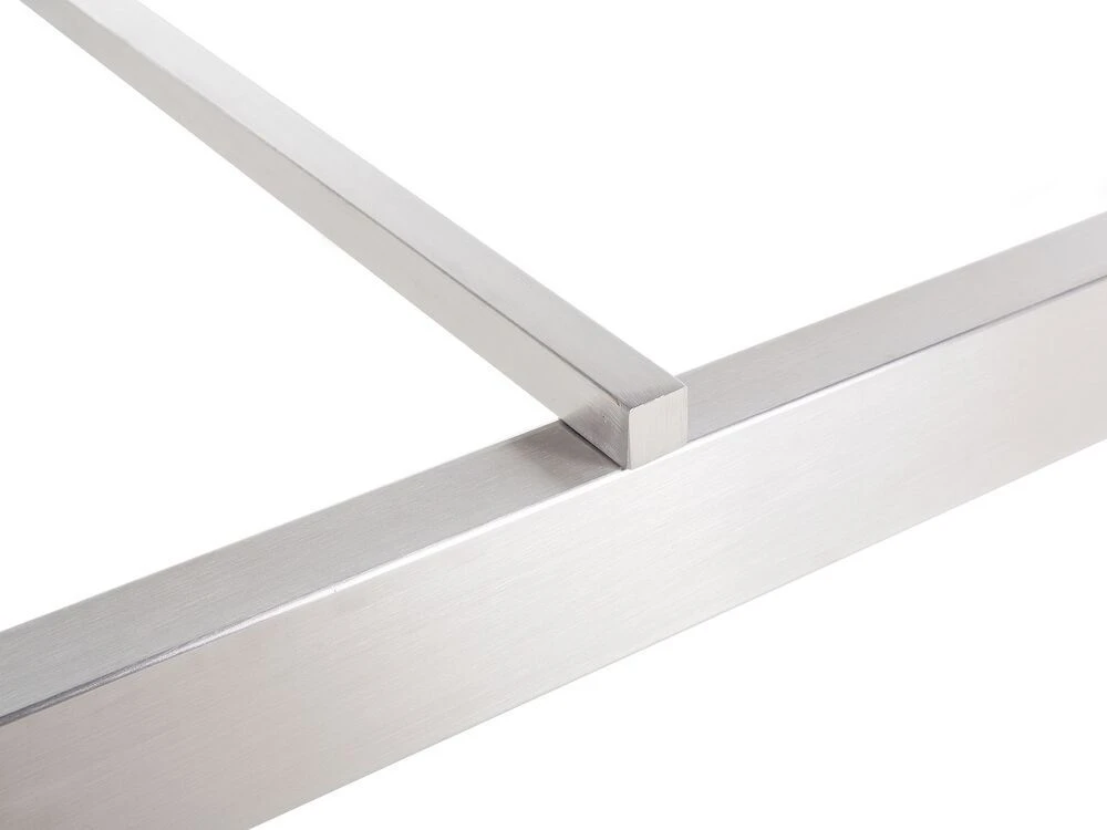 Beliani Sodo stalas GROSSETO 220 cm 100 cm Degintas granitas grafito spalvos