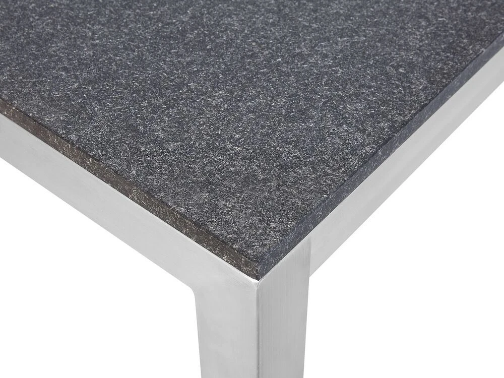 Beliani Sodo stalas GROSSETO 180 cm 90 cm degintas granitas grafito spalvos