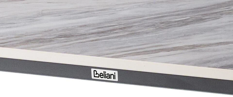 Beliani Sodo stalas RODALLO 160 cm 90 cm akmuo pilkas marmuras
