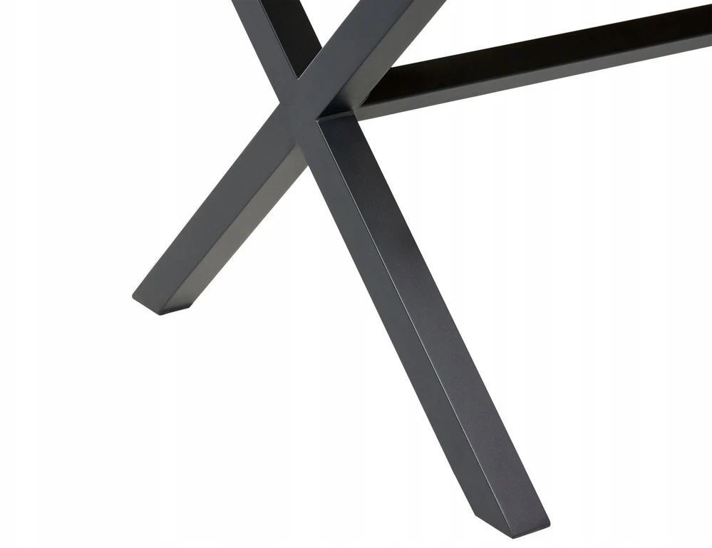 Beliani Sodo stalas TIANO 160 cm 90 cm metalinis juodas