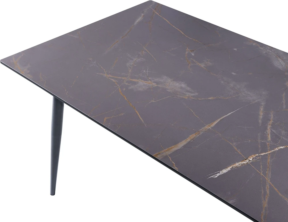 Beliani Sodo stalas TOLENTINO 180x90 cm pilko marmuro efekto