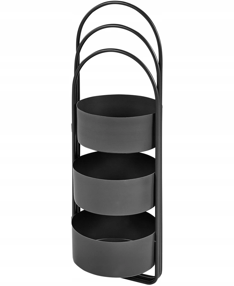 Beliani Gėlių stovas COLUTENA metalinis 56 cm juodas