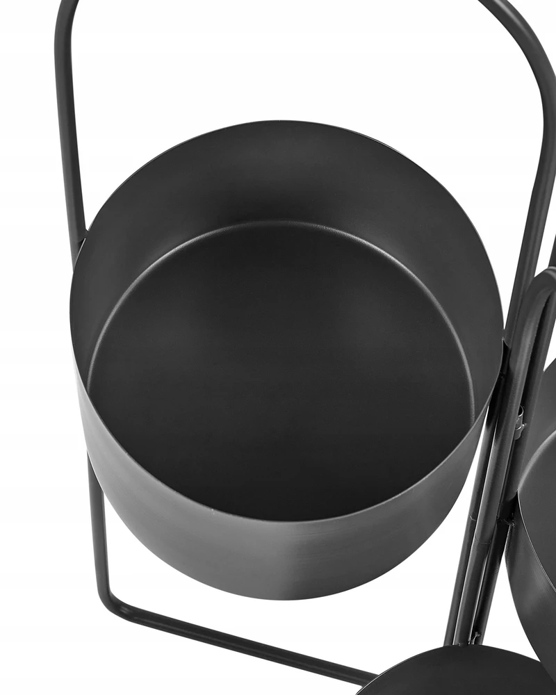 Beliani Gėlių stovas COLUTENA metalinis 56 cm juodas