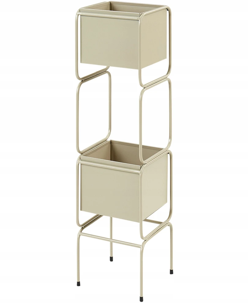 Beliani Gėlių stovas COTINUS Metalinis 20 cm smėlio spalvos