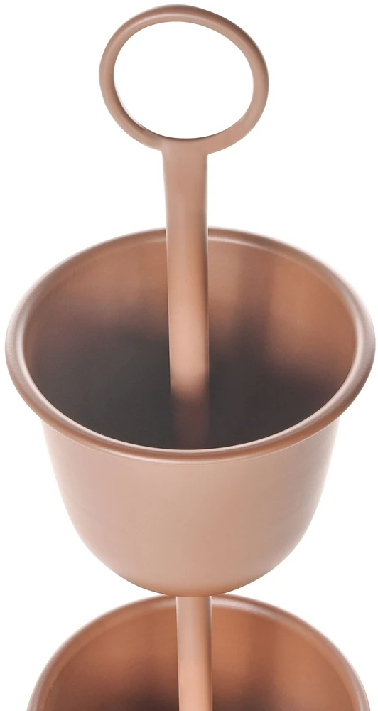 Beliani Gėlių stovas RENGE 28 cm rudas metalinis