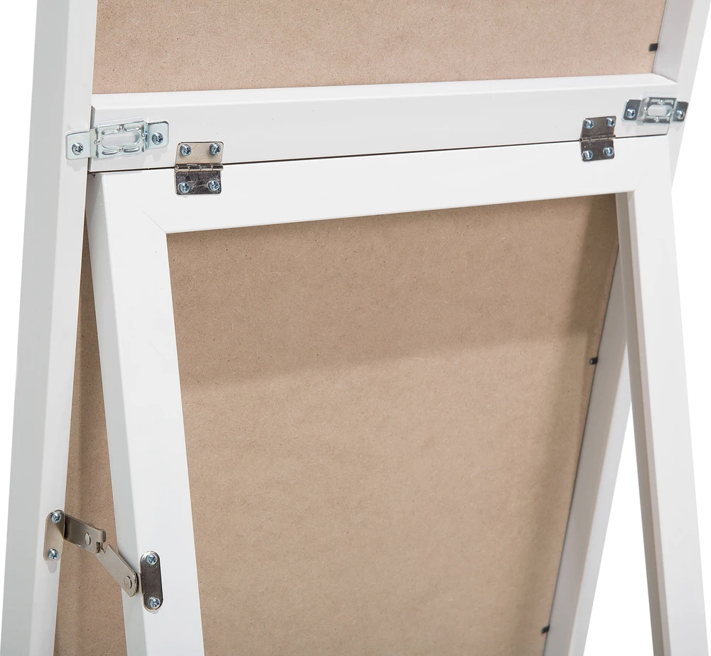 Beliani Pastatomas veidrodis TORCY 140 cm Baltas