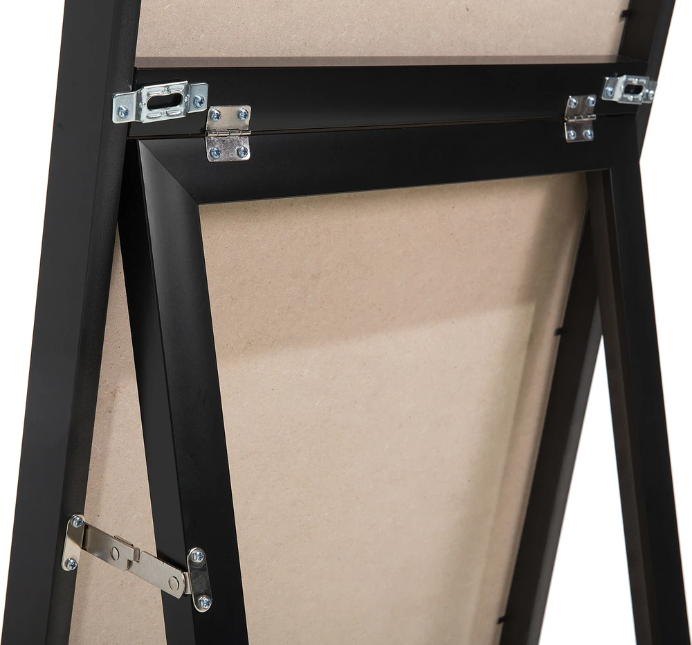 Beliani Pastatomas veidrodis TORCY 140 cm, juodas