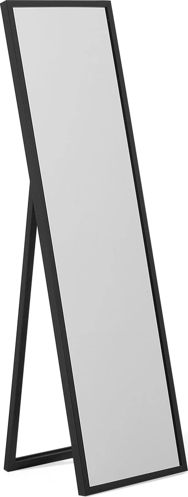 Beliani Pastatomas veidrodis TORCY 140 cm, juodas
