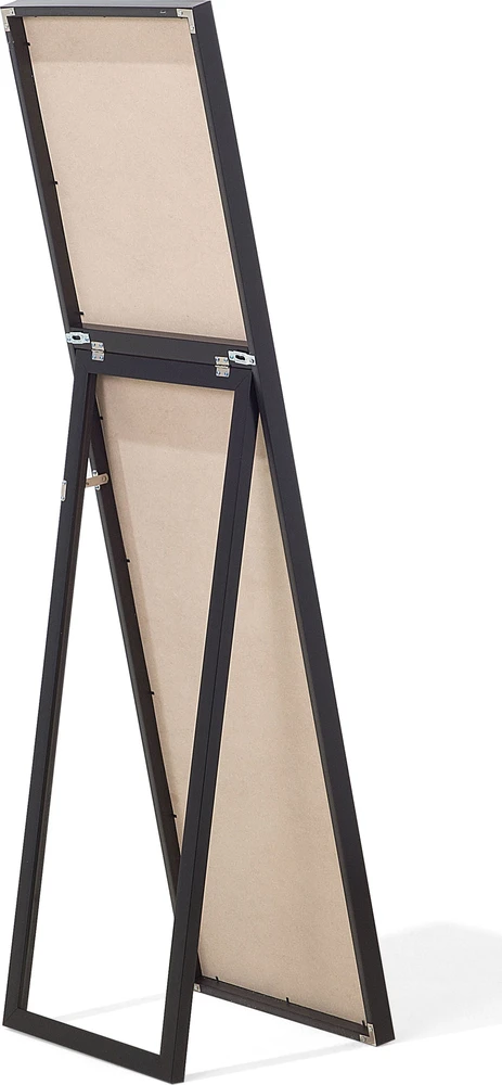Beliani Pastatomas veidrodis TORCY 140 cm, juodas