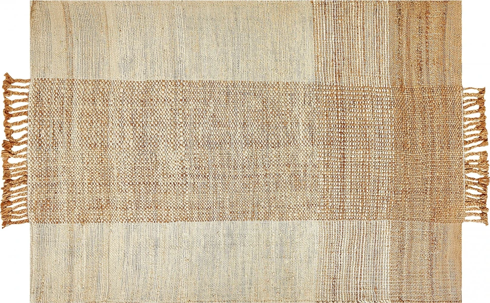 Beliani Kilimas HAMZALAR, smėlio spalvos, 140 x 200 cm, džiutas