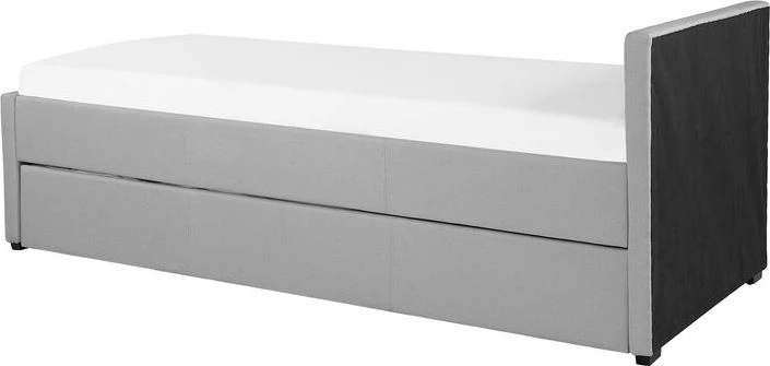 Beliani Išskleidžiama lova MARMANDE 90 x 200 cm šviesiai pilkos spalvos
