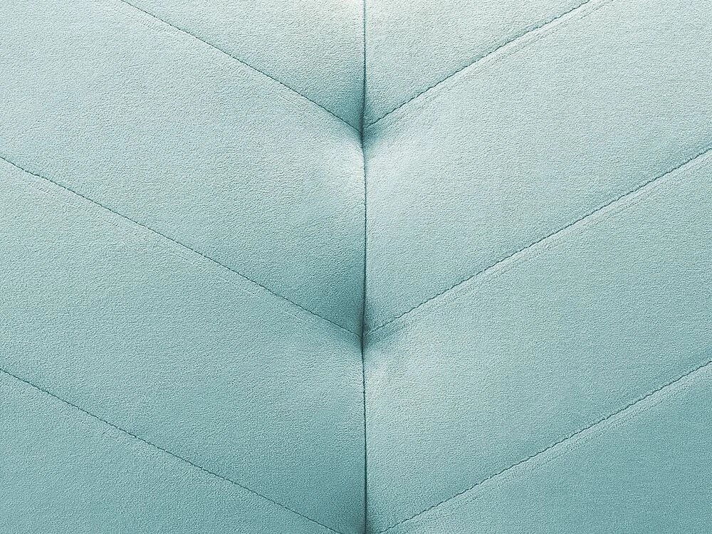 Beliani Išskleidžiama 3 vietų sofa SENJA, veliūrinė, mėlyna