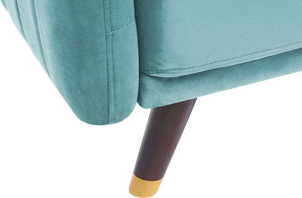 Beliani Išskleidžiama 3 vietų sofa SENJA, veliūrinė, mėlyna