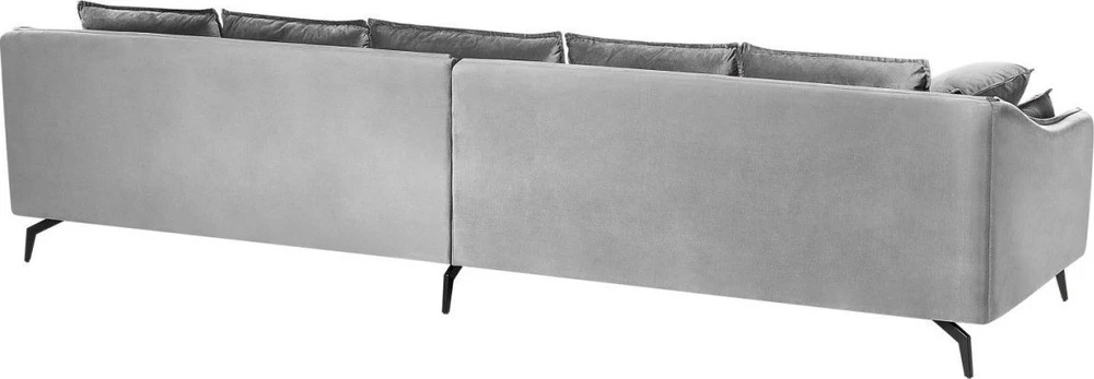 Beliani 4 vietų sofa AURE Velūras, šviesiai pilka