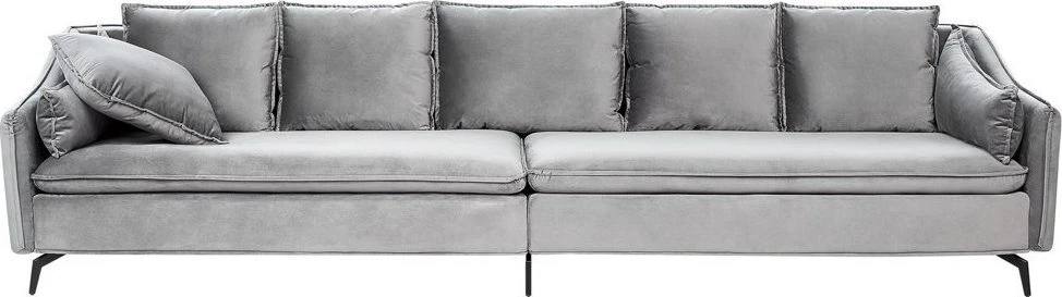 Beliani 4 vietų sofa AURE Velūras, šviesiai pilka